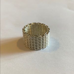 Woven Mesh Sterling Silver Ring